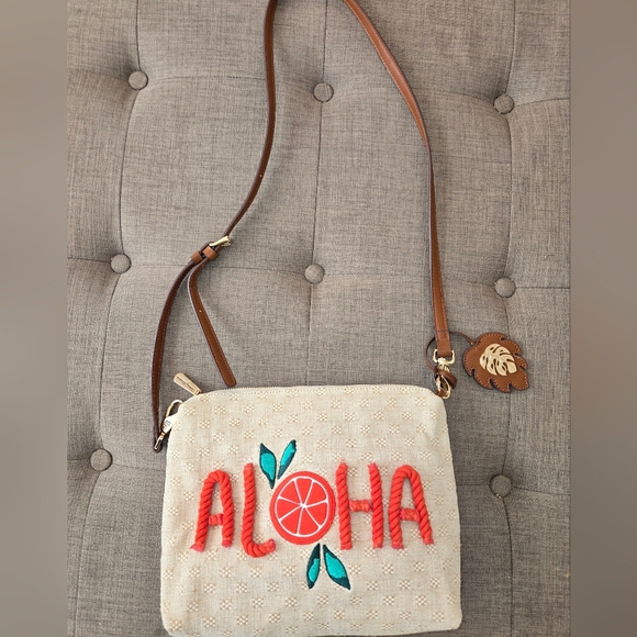 NWOT Tommy Bahama ALOHA Hawaiian Crossbody Bag - Picture 1 of 10